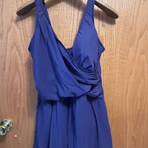 New with tags Lands end swim dress 20w - eggplant